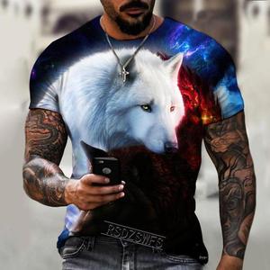 Camiseta de Verano 2023 para <span class=keywords><strong>Hombre</strong></span>, Fresca y Transpirable, de Punto, con Estampado 3D de <span class=keywords><strong>Lobo</strong></span> de Hielo y Fuego, Serie de Terror, Estilo Urbano de <span class=keywords><strong>Hombre</strong></span> <span class=keywords><strong>Lobo</strong></span> Feroz - Product Image 6
