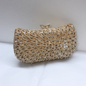 Borsa da Sera di Lusso di Alta Qualità con Cristalli Scintillanti, Forma Quadrata, Pochette da Donna in Oro e <span class=keywords><strong>Argento</strong></span> - Product Image 5
