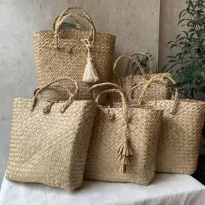 Bolso de playa Seagrass para mujer, New Seagrass Bag con borla - Product Image 5