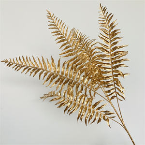 Rama de hojas doradas con 5 tenedores para decoración de boda, flores doradas, estilo de boda - Product Image 1