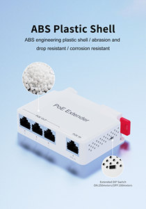 Repetidor/Extensor POE de 100M, Mini, Montaje en Riel, Categoría 5e IEEE802.3af/at, Salida de 25.5W, 1 Entrada y 3 Salidas, 100Mbps - Product Image 3