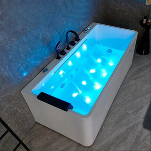 Baignoire à cascade de massage moderne en acrylique autoportante de style japonais et européen, 1,4 m à 1,7 m, pour la maison et les hôtels - Product Image 4