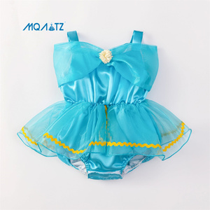 MQATZ nuovo arrivo ragazze blu Cosplay abito da principessa modello solido Costume da neonato per piccola principessa APF02 - Product Image 1