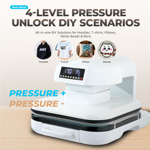 Máquina de Transferencia de Calor Eléctrica Inteligente Totalmente Automática de 38x38cm, Máquina de Prensa de Camisetas por Sublimación - Product Image 1