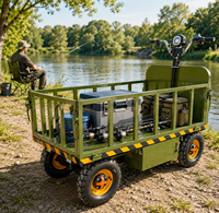 Chariot tout-terrain électrique robuste à couple élevé pour la ferme, la récolte et l'entretien des propriétés, capacité de 2200 lb, avec frein à disque
