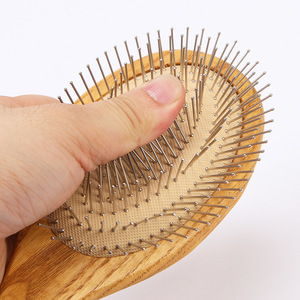 Wanmei Wooden Hair Comb Steel Needle Air Cushion Massage Styling <b>Tool</b> Big Size For Home Wig Care <b>Smoothing</b> - Product Image 5