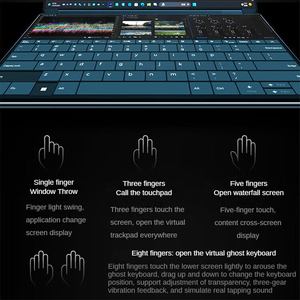 สินค้ามาใหม่ YOGA Book 9i Ultra9-285H 32GB 1TB จอสัมผัสคู่ขนาด 14 นิ้ว ความละเอียด 2.8K OLED หมุนได้ 360 องศา แล็ปท็อปพับได้และพลิกได้สำหรับแฟชั่นส่วนบุคคล - Product Image 4