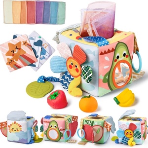 Juguetes Sensoriales Cuadrados de Tela Suave con Textura Arrugada Montessori <span class=keywords><strong>para</strong></span> Recién <span class=keywords><strong>Nacidos</strong></span> y Niños, Aprendizaje Educativo Preescolar - Product Image 3