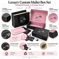 Boîte Postale d'Expédition en Carton Ondulé de Haute Qualité, Taille Personnalisée, Noire et Rose, pour Coffret Cosmétique, Vente en Gros