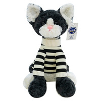 Peluche mignonne en forme de chien, renard ou chat, avec vêtements, jouet doux en forme d'animal assis, cadeau d'anniversaire pour les 8-13 ans, vente en gros pour les importateurs