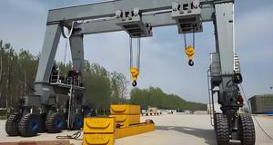 गोदाम और कार्यशाला के लिए गियरबॉक्स के साथ 5-50 टन डीजल इंजन रबर गैन्ट्री क्रेन - Product Image 6