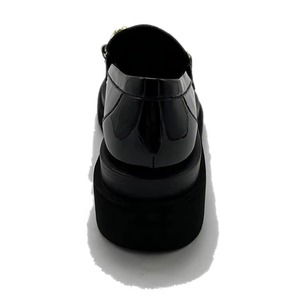 Zapatos de Plataforma Impermeables de Lujo Personalizados, Forro Superior de Cuero Genuino, Tela Elástica, Mocasines de Crin, Suela de Goma, Sin Cordones - Product Image 5