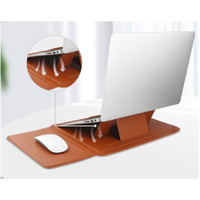 Moderne Simple Résistant À L'eau Tablette Béquille En Cuir Ordinateur Portable Housse Sac Couverture PU Matériel Fit Mac Book Air 11-15 Pouces Tapis De Souris