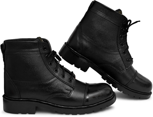 Botas modernas de cuero genuino negro para hombre, duraderas, cómodas, de diseño elegante, con suela antideslizante, para uso informal. - Product Image 5