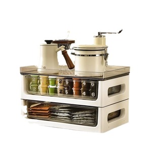 Modern Design Plastic Rectangle Stackable <b>Tea</b> Bag Storage <b>Box</b> Coffee Capsule Rack Office Cup Organizer Storage <b>Box</b> for <b>Tea</b> - Product Image 1