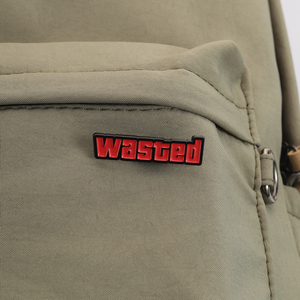 Broches en émail sur le thème des jeux vidéo 'Wasted' et 'Red Death Alert Screen', Meme Gamer, Bijoux en gros - Product Image 3