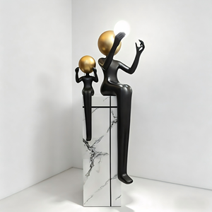Lámpara de Pie con Forma de Estatua, Estilo Art <span class=keywords><strong>Deco</strong></span> Moderno y Sencillo, LED, para Dormitorio, Sala de Estar, Galería, Tienda de Ropa, Hotel, Lámpara de Pie Grande para Hotel - Product Image 2
