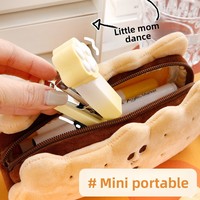 Agrafeuse manuelle mini couleur dégradée macaron, facile à utiliser, format griffe de chat, fournitures de reliure portables pour étudiants et usage de bureau
