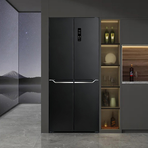 Home Use <b>Refrigerator</b> High Quality 400-499L 4-Door Side-By-Side Portable Frost-Free Low Noise New Stainless Steel High Capacity - Product Image 1