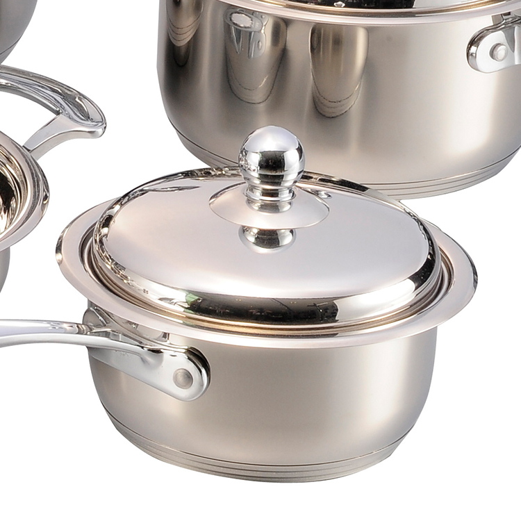 12 Pieces Kitchenware Non Stick Cooking Pot Sets Stainless Steel Elegant Cookware Sets · image 5