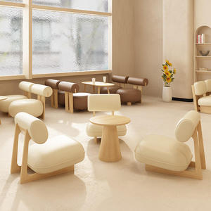 เก้าอี้โซฟาเดี่ยวโครงไม้สไตล์นอร์ดิก เฟอร์นิเจอร์โต๊ะและเก้าอี้ร้านกาแฟร้านอาหารสุดหรูทันสมัย - Product Image 3