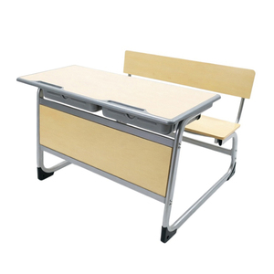 Meubles <span class=keywords><strong>de</strong></span> classe scolaire hautement stables, pupitre et chaise étudiants fixés ensemble, banc scolaire, <span class=keywords><strong>table</strong></span> et chaises doubles en Werzalit. - Product Image 3