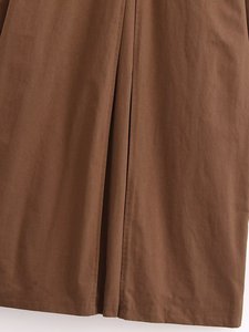 SHENZHU femmes 2024 nouvelle mode Joker effet <span class=keywords><strong>ciré</strong></span> Long <span class=keywords><strong>Trench</strong></span> manteau rétro à manches longues poche femmes manteau Chic manteau - Product Image 6