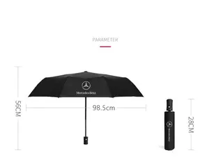Оптовая продажа, рекламные черные 3 складки, маленькие солнцезащитные, оригинальные, складные, прозрачные, для дождя, автоматический складной зонт с логотипом