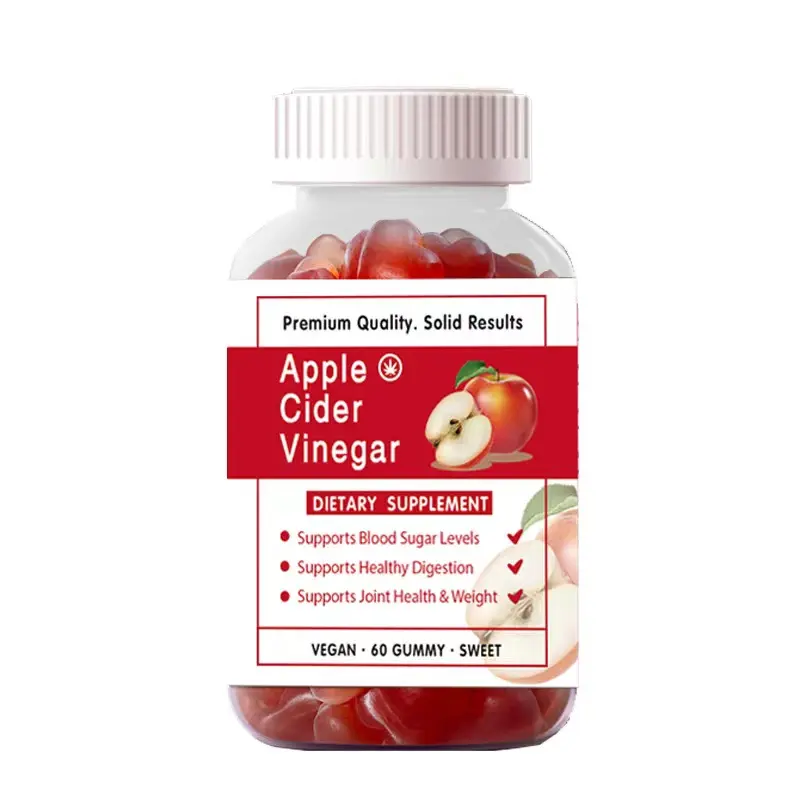 Oem nhà máy nhãn hiệu riêng Hữu Cơ APPLE CIDER dấm Halal Gummy cai nghiện giảm béo chất béo giảm cân Gummies