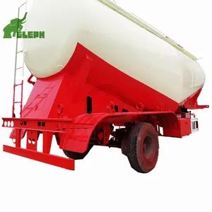 Transportador a granel de cimento de 3 eixos 50cbm, pó seco, tanque, caminhão, semi-reboque com compressor de ar