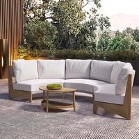 Outdoor Rundsofa Nordisches Luxus-Stoffsofa Wohnzimmermöbel Modernes Weiches Schwamm-Modulares Sektional Gebogenes Sofa-Set