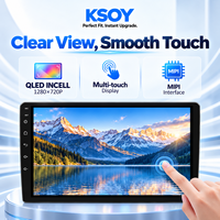 KSOY-TS18 Android 14 4+64G QLED WiFi 4G BT 5.0 Wireless Carplay RCA Output Kamera 360 Octa Core FM RDS Radio Android Autoradio
