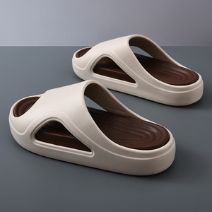 Men's Summer Outdoor Sandals Thick Sole EVA Non Slip Breathable Beach Slides Size 40-45 <b>White</b> Black Brown - Product Image 2