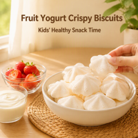 Galletas Crujientes de Yogur con Fruta, 27g, Probióticas, Snack para Niños, 12 Meses de Caducidad, Saludables