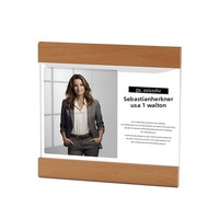 Cadre photo mural A4 en bois massif sans perçage pour professeur, affiche de coach, affichage de certificat, avec tailles personnalisées