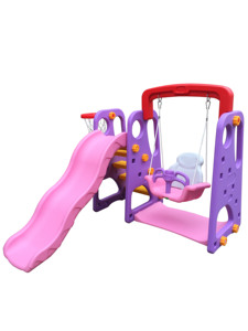 <span class=keywords><strong>Scivolo</strong></span> e <span class=keywords><strong>Altalena</strong></span> per Bambini in PE Resistente con Canestro da Basket per <span class=keywords><strong>Giardino</strong></span>, Asilo e Casa - Product Image 4