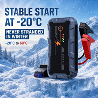 Démarreur de Voiture Portable d'Urgence 12V, Batterie de Secours Robuste 16000mAh, Crête 2000A, pour Sauvetage Automobile