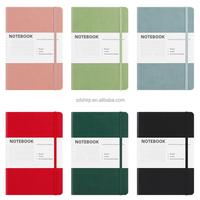 Carnet A5 moderne personnalisé pour adolescents et adultes, couverture en cuir portable avec fermeture élastique vibrante, boucle de marque-page