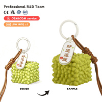 Healing Fruit Mini Light-sleutelhanger Schattige fruitvormige gloeiende hanger met zegenlabel Mooie tas hangende ornament Dagelijks decor
