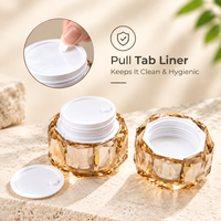 Pot cosmétique vide en acrylique de luxe en forme de cristal 15g 30g 50g pour crème de soin de la peau