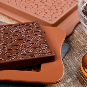 Molde de Silicona para Barras de Chocolate en Forma de Corazón y Diamante, Antiadherente, Libre de BPA, con Certificación LFGB, de la Fábrica MUYULINS - Product Image 4