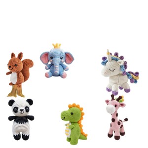 Kit de crochet pour débutants 6 pièces avec tutoriels vidéo étape par étape sur le thème des animaux, kit de crochet pour débutants pour adultes - Product Image 5