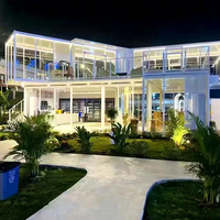 Maison conteneur habitable préfabriquée de 20 pieds, 2 étages, pour la vie en campagne, en acier, villa de luxe, bureau, supermarché