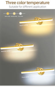 Lampe murale LED moderne et simple, nouveau design, pour intérieur, avec indice de protection IP44, idéale pour le salon, le miroir, la vanité, éclairage mural - Product Image 4