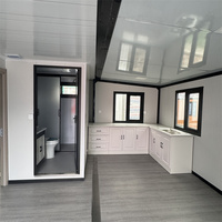 Casa Contenedor Expandible Portátil de Acero con Paneles Sándwich de 20 y 40 pies, Estándares Australianos, Prefabricada, Dos Salas de Estar