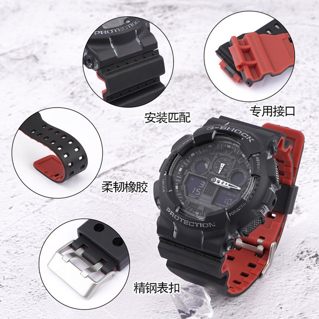Quick-release resin watch strap is a replacement for 20mm king-size sports watches