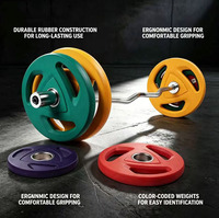 Équipement de musculation professionnel en gros, plaque de poids durable et écologique de 2,5 à 20 kg, en fer et PU de haute qualité, utilisation universelle, unisexe