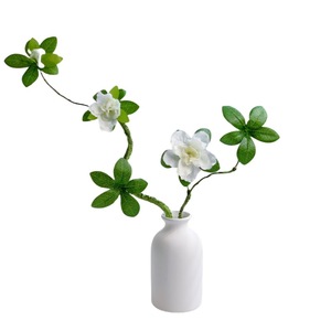 Fleur d'azalée artificielle Muyu Chronicles, branche unique, fleur en soie blanche pour la décoration de la maison - Product Image 5