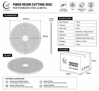 Disques de meulage en résine monocouche personnalisables, vente directe du fabricant, disques de coupe en acier inoxydable pour métaux