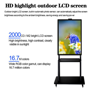 <strong>Free</strong> <strong>CMS</strong> High Brightness Automatically Adjust Clearly Visible in sunlight Semi Outdoor LCD Advertising Displays - Product Image 5